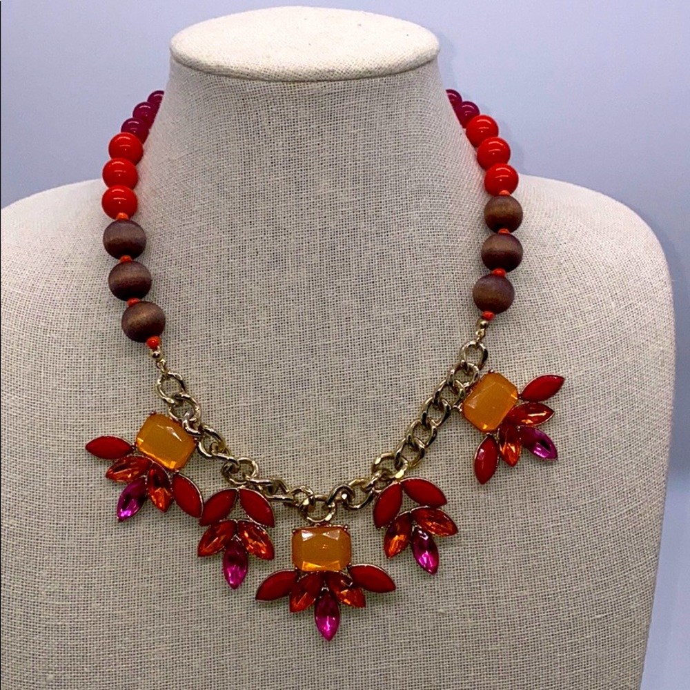 Chico's Fall Beaded Statement Necklace